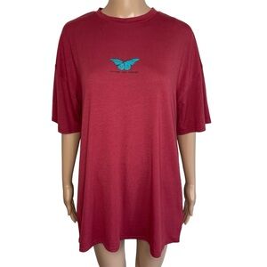 Become The Change Butterfly Crewneck Oversized Relaxed Fit Short Sleeve T-Shirt